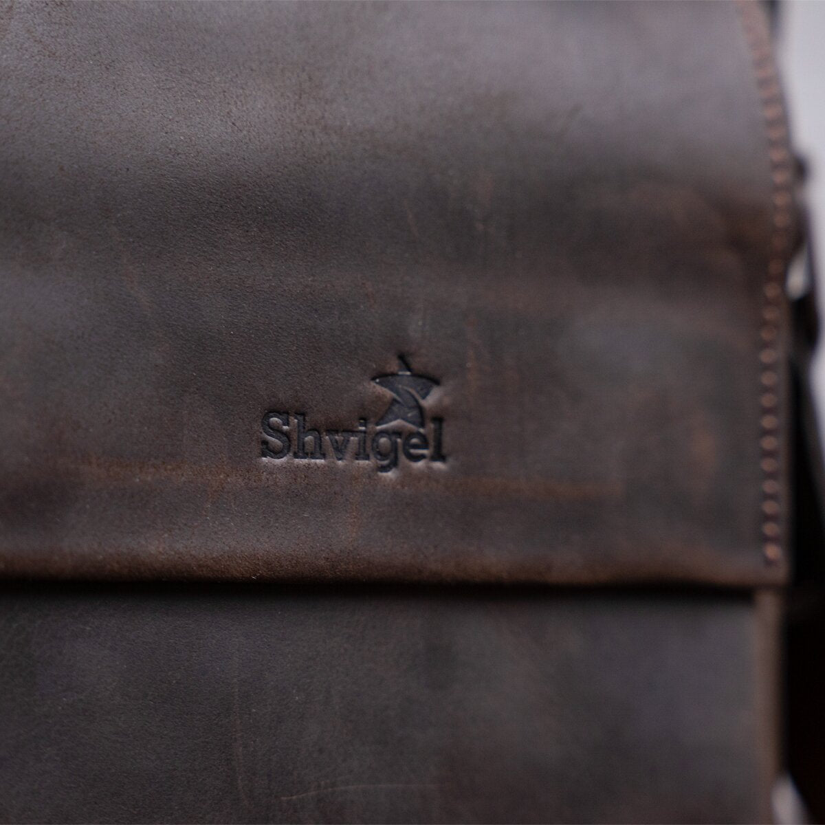 Leather Men's Bag SHVIGEL 11093 Brown Made in Ukraine, Natural Leather Quality