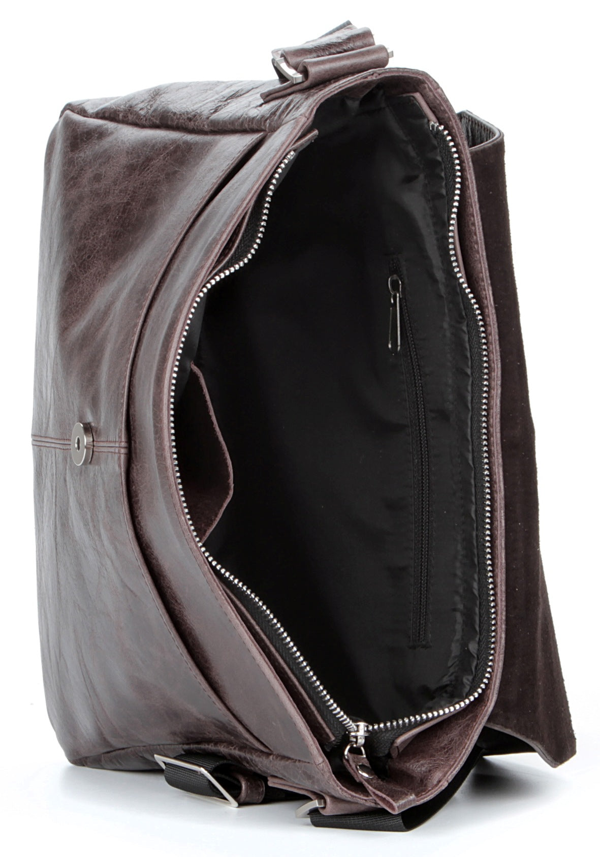 Leather Bag SHVIGEL 00799 Brown Made in Ukraine Natural Leather Durable Design