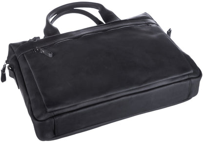 Laptop Bag SHVIGEL 11035 Black Genuine Leather with Stylish Design