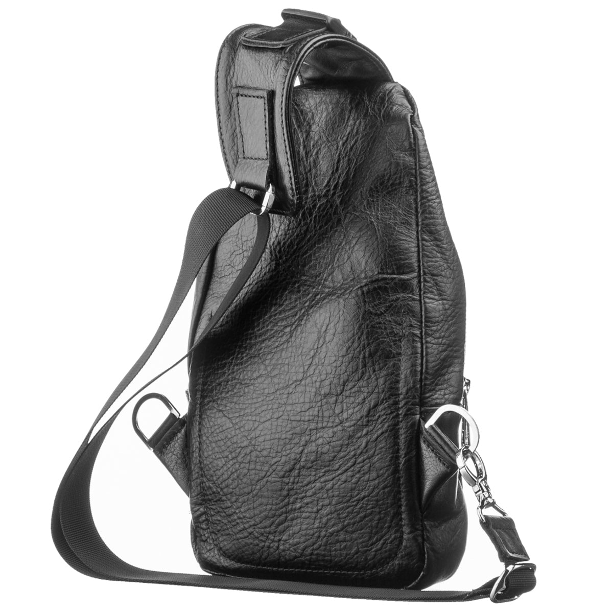 Men's Leather Bag SHVIGEL 13903 Black Genuine Leather Made in Ukraine