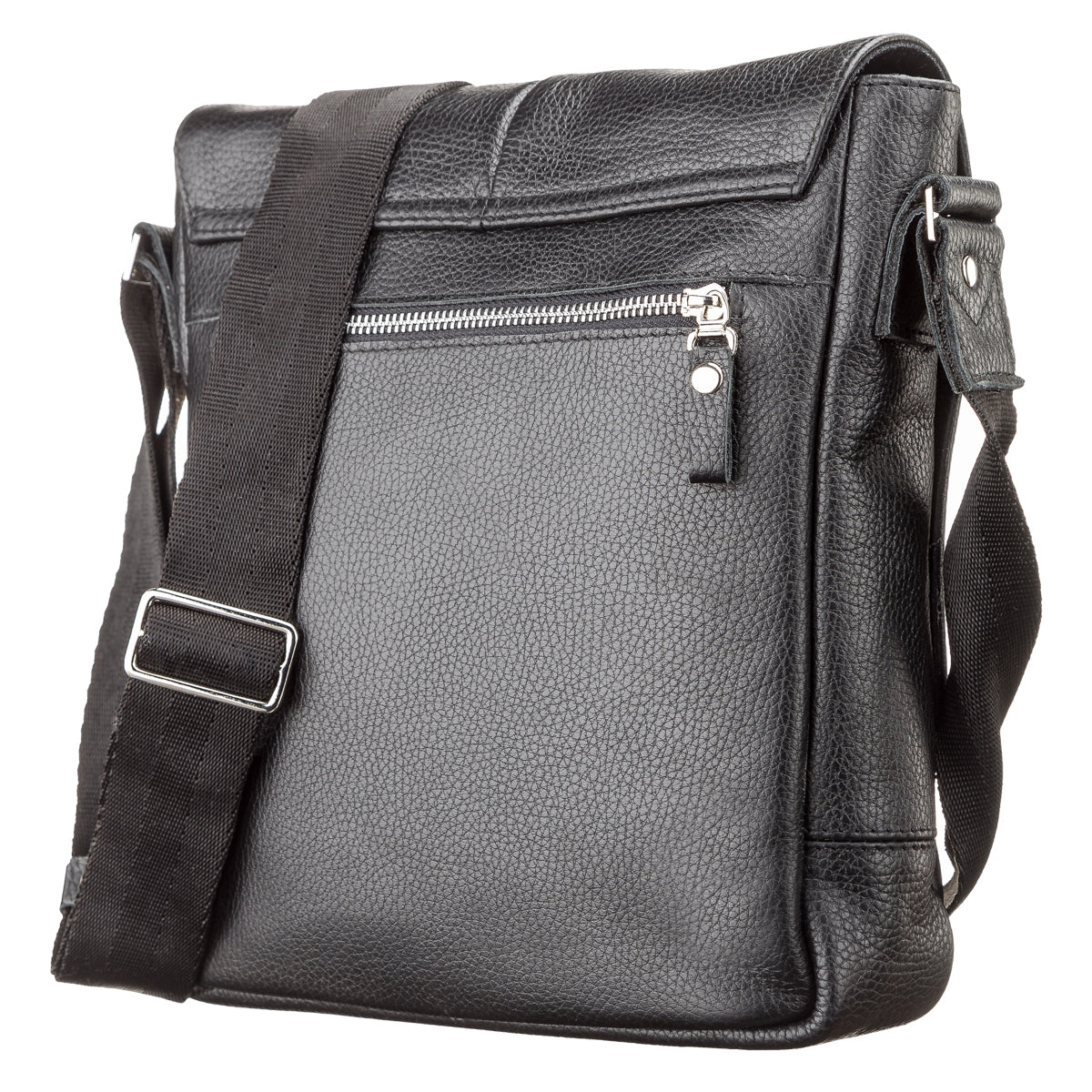Men's Bag SHVIGEL 00861 Black Genuine Leather, Durable Ukrainian Craftsmanship