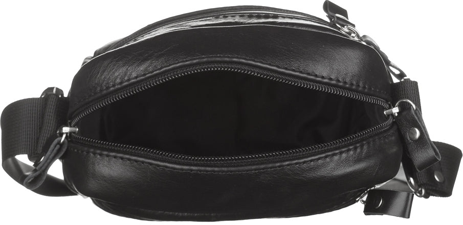 Men's Leather Bag SHVIGEL 15213 Black Genuine Leather Handmade from Ukraine