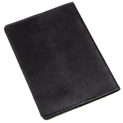 Leather Passport Cover SHVIGEL 13977 Black Made from Natural Leather for Passport Use