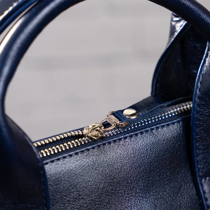 Laptop Bag SHVIGEL 00976 Blue Genuine Leather from Ukraine with Stylish Design
