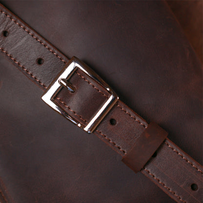 Matte Women's Belt Bag SHVIGEL 16395 Brown Genuine Leather Durable Design