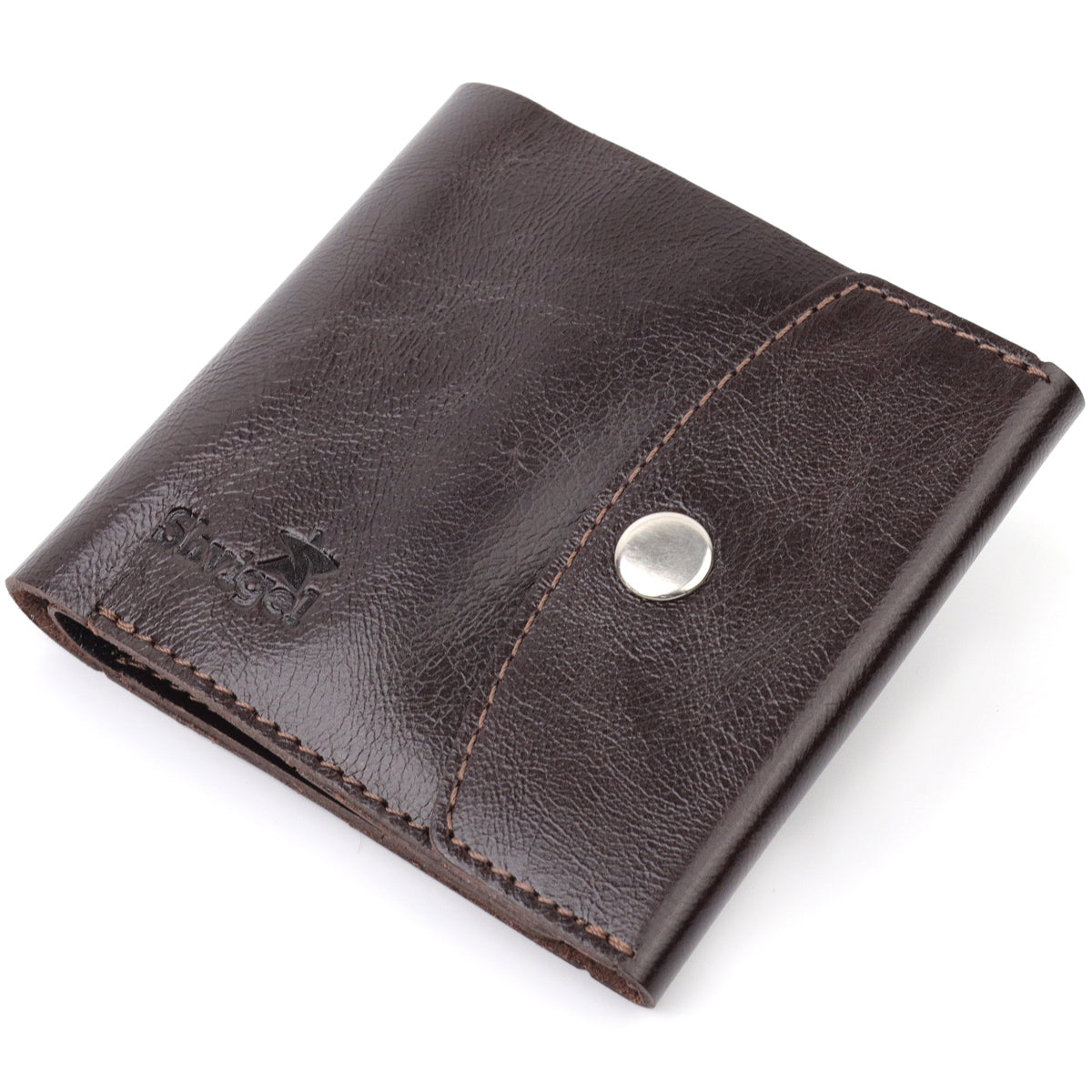 Classic Men's Wallet by SHVIGEL 16621 in Brown - Premium Genuine Leather from Ukraine