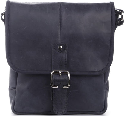 Natural Leather Handbag SHVIGEL 11015 Blue - Ukrainian Quality Craftsmanship