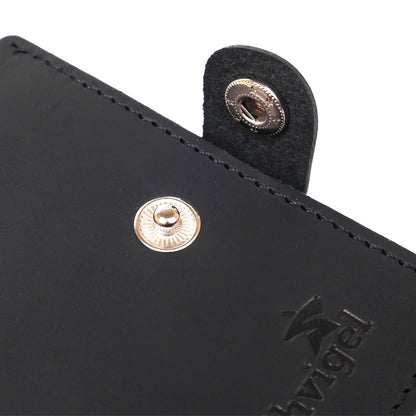 Matte Men's Wallet SHVIGEL 16495 Black Genuine Leather Elegant Design