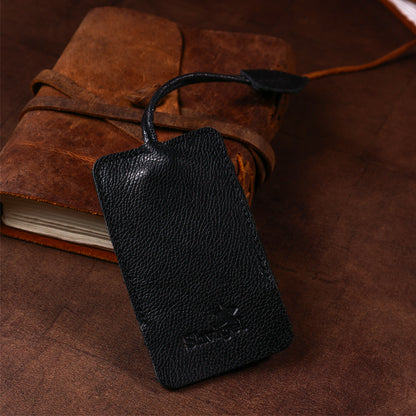 Leather Key Holder SHVIGEL 15308 Black Natural Leather Minimalist Design