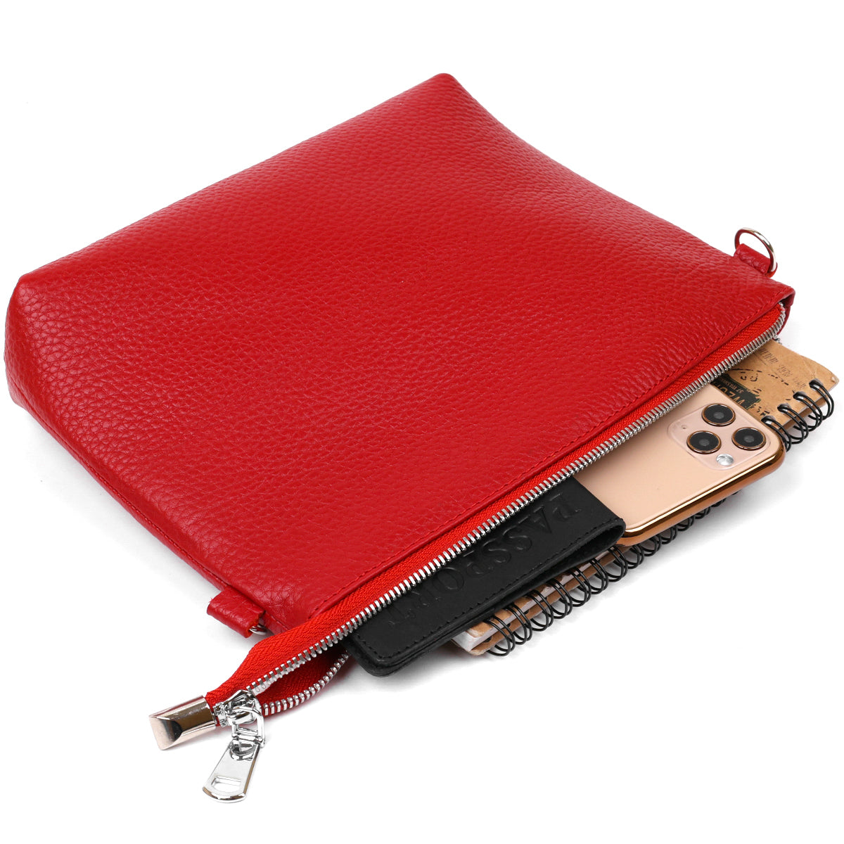 Women's Crossbody Bag SHVIGEL 16342 Genuine Leather Red Color Stylish Design