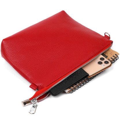 Women's Crossbody Bag SHVIGEL 16342 Genuine Leather Red Color Stylish Design
