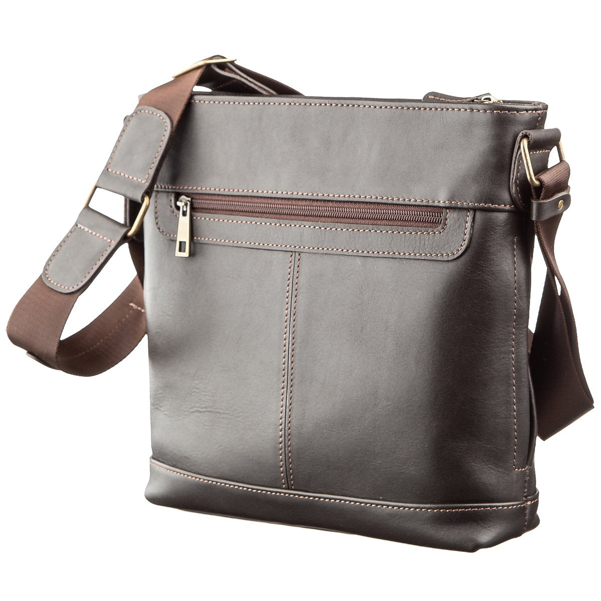 Men's Multifunctional Bag SHVIGEL 11178 Brown Smooth Leather - Natural Leather Quality