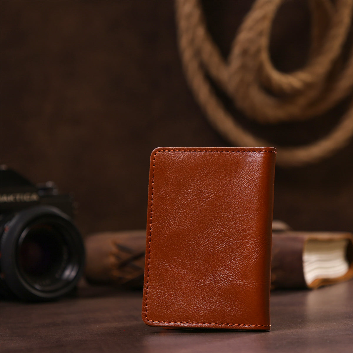 Driver's License Cover SHVIGEL 13928 Leather Rust Color Made in Ukraine