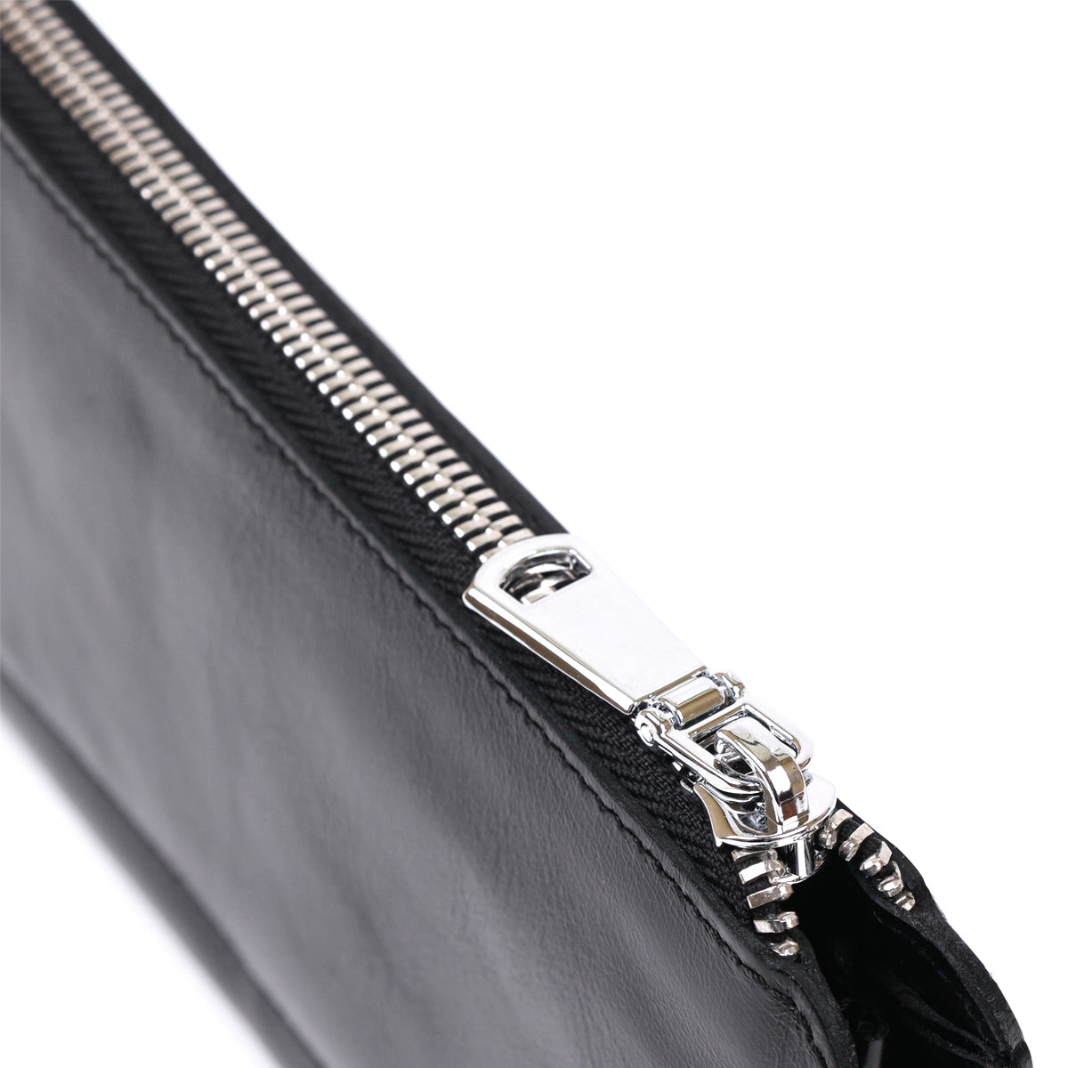 Unisex Leather Clutch SHVIGEL 16186 Black, Made in Ukraine, Natural Leather