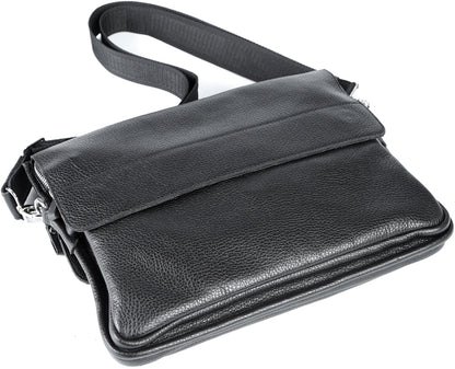 Leather Bag SHVIGEL 00997 Black - Natural Leather Handmade from Ukraine