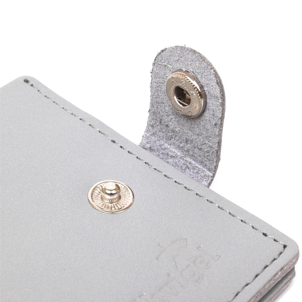 Classic Leather Wallet SHVIGEL 16472 Gray Natural Leather Made in Ukraine