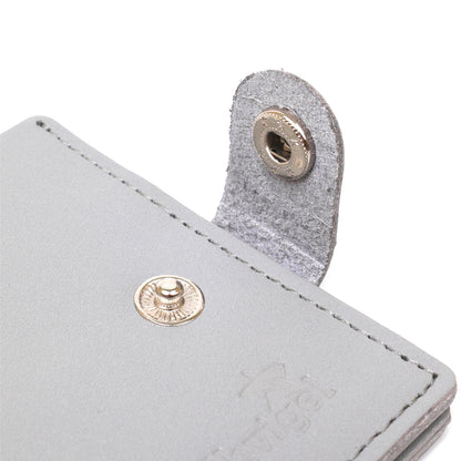 Classic Leather Wallet SHVIGEL 16472 Gray Natural Leather Made in Ukraine