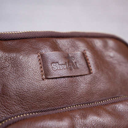 Men's Leather Bag SHVIGEL 19112 Brown Natural Leather Stylish Design