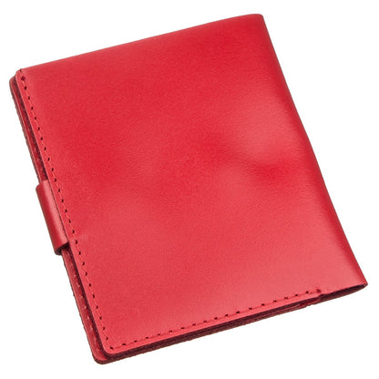 Vertical Women's Leather Wallet with Coin Pocket SHVIGEL 16219 Red - Ukraine Made, Genuine Leather