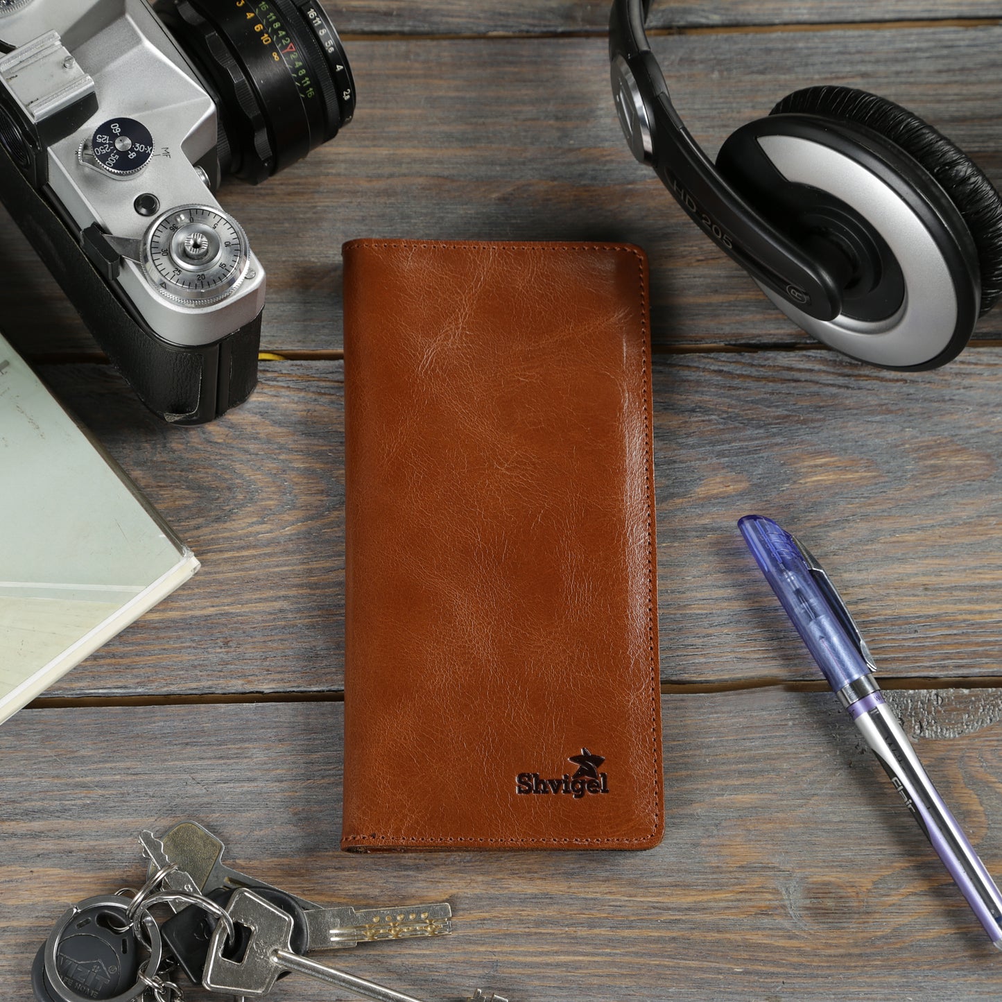 Brown Leather Wallet SHVIGEL 13791 | Premium Quality Ukrainian Handmade Accessory