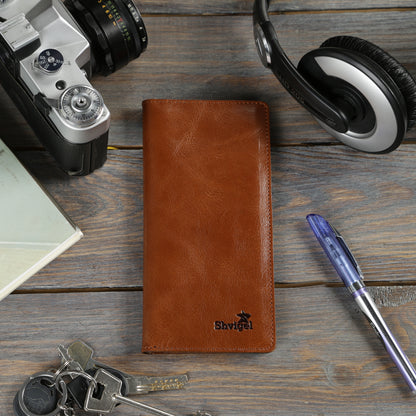 Brown Leather Wallet SHVIGEL 13791 | Premium Quality Ukrainian Handmade Accessory