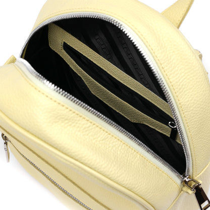 Original Women's Leather Backpack SHVIGEL 16307 Lemon Yellow - Genuine Leather, Stylish Design