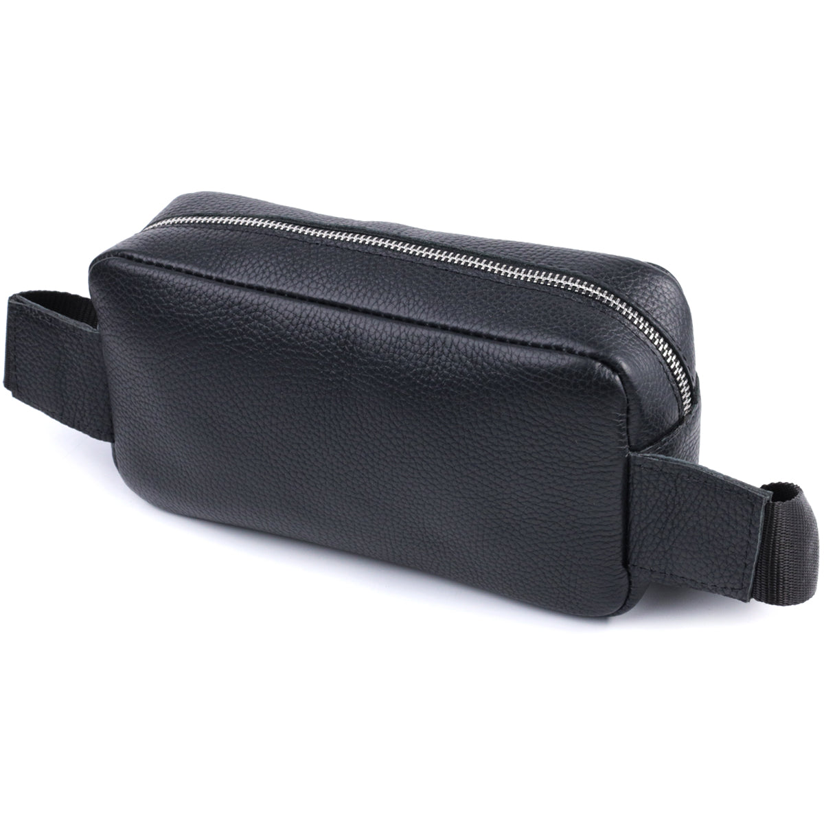 Men's Leather Sling Bag SHVIGEL 22826 Black Genuine Leather, Durable Design