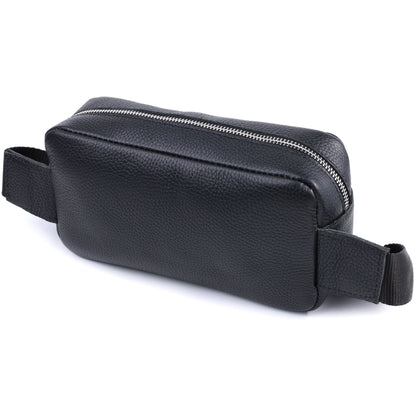 Men's Leather Sling Bag SHVIGEL 22826 Black Genuine Leather, Durable Design