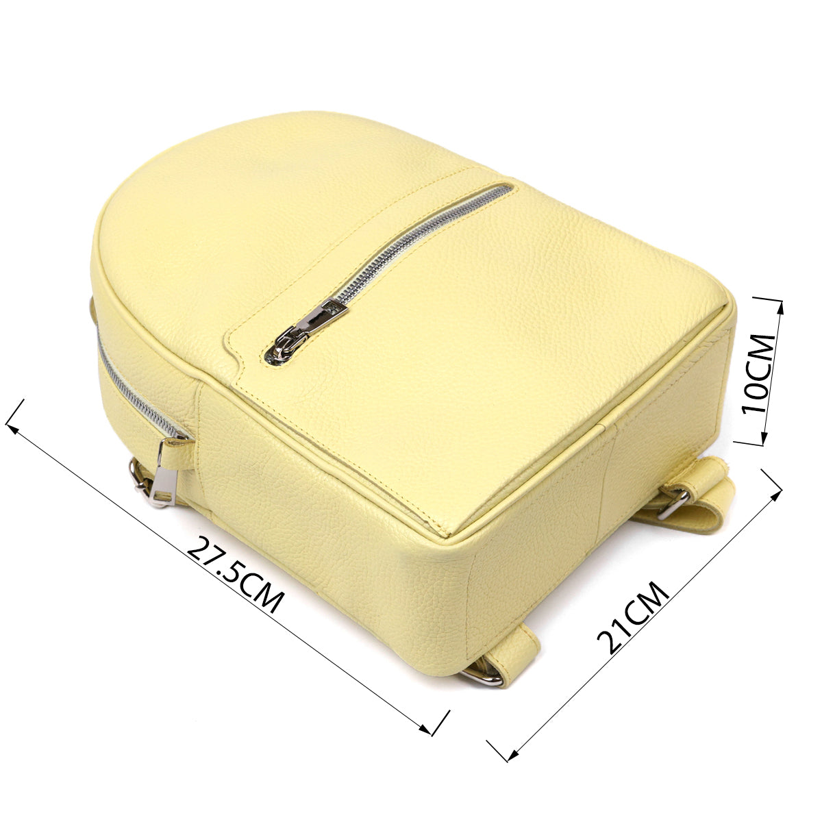 Original Women's Leather Backpack SHVIGEL 16307 Lemon Yellow - Genuine Leather, Stylish Design