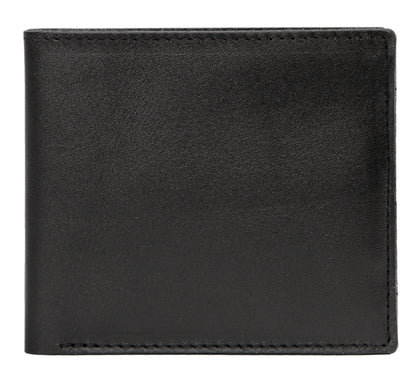 Leather Wallet SHVIGEL 13790 Black Genuine Leather Handmade in Ukraine