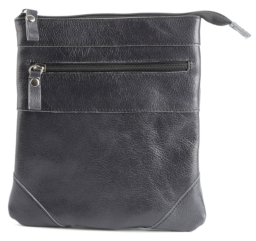 Leather Bag SHVIGEL 00966 Blue Natural Leather Handmade from Ukraine
