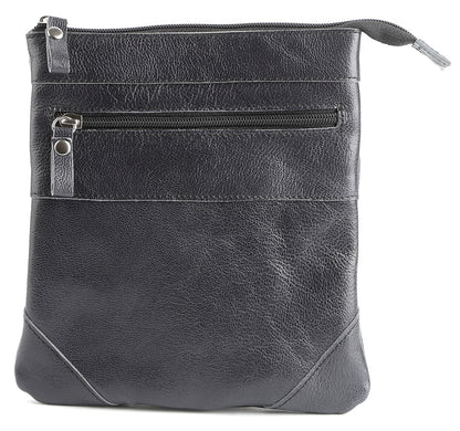 Leather Bag SHVIGEL 00966 Blue Natural Leather Handmade from Ukraine
