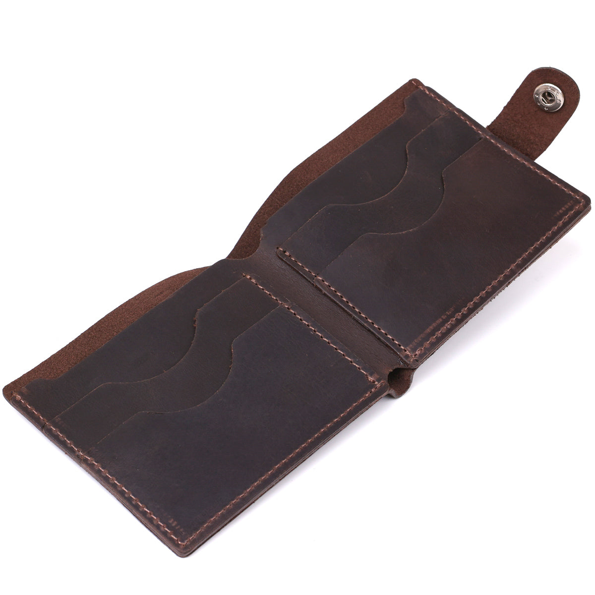 Matte Vintage Men's Wallet SHVIGEL 16454 Brown Genuine Leather Made in Ukraine