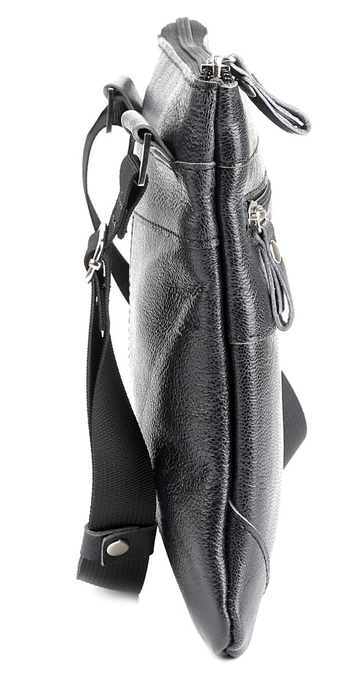 Leather Bag SHVIGEL 00966 Blue Natural Leather Handmade from Ukraine