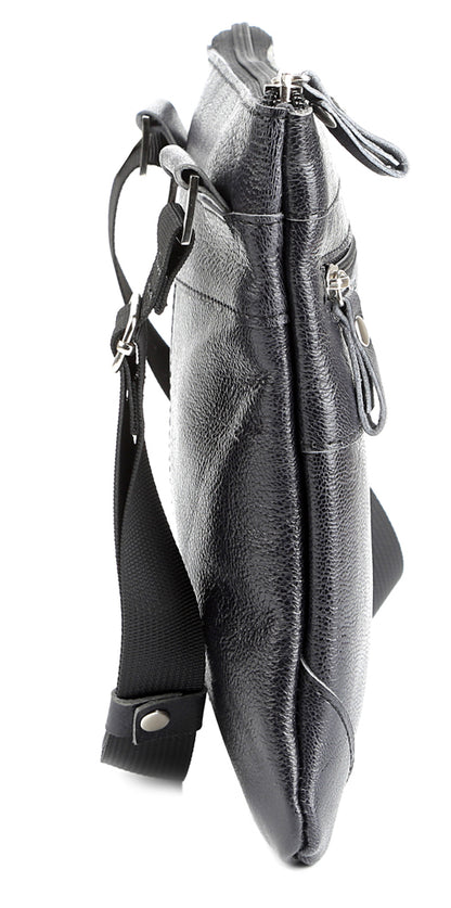 Leather Bag SHVIGEL 00966 Blue Natural Leather Handmade from Ukraine