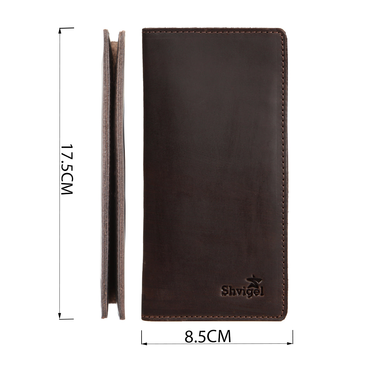 Leather Wallet SHVIGEL 13789 Brown | Genuine Leather | Made in Ukraine