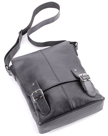 SHVIGEL Leather Bag 00919 Black - Premium Quality Genuine Leather from Ukraine