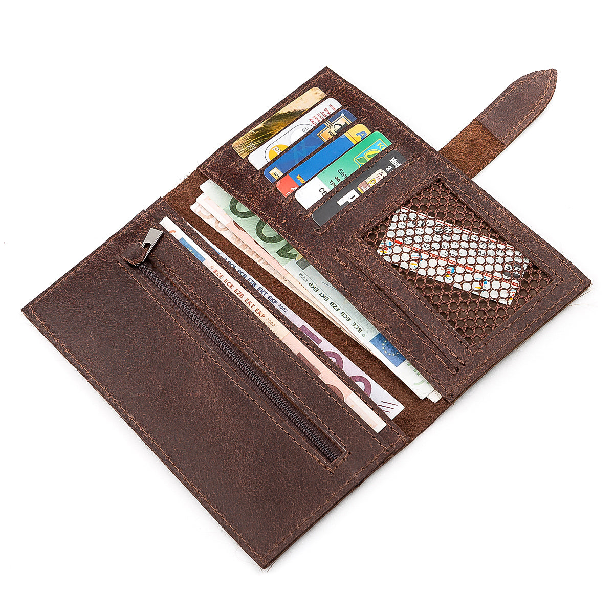 Leather Wallet SHVIGEL 13933 Brown Premium Quality Genuine Leather Crafted in Ukraine