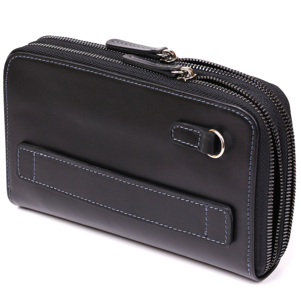 Men's Leather Clutch SHVIGEL 11082 Black Crafted from Natural Leather - Ukraine Made