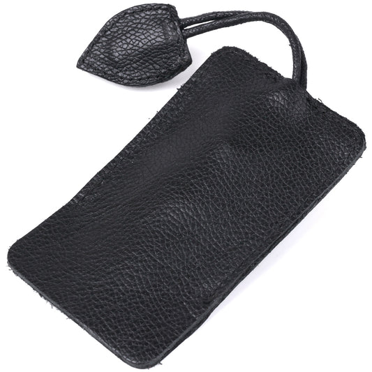 Leather Key Holder SHVIGEL 15308 Black Natural Leather Minimalist Design