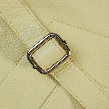 Original Women's Leather Backpack SHVIGEL 16307 Lemon Yellow - Genuine Leather, Stylish Design