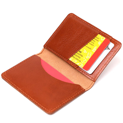 Leather Business Card Holder SHVIGEL 00115 Natural Leather for Business Cards, Ukraine