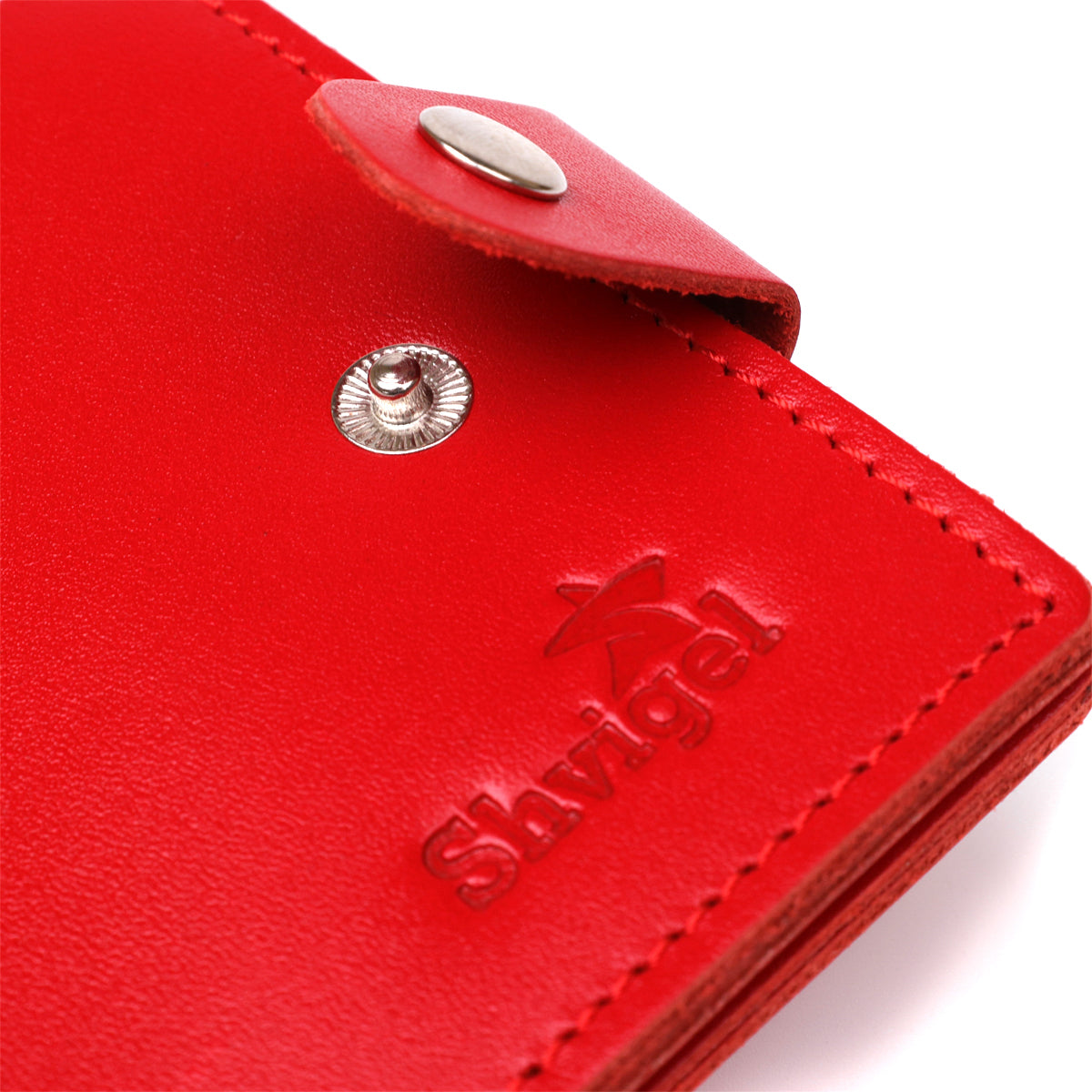 Leather Women's Wallet SHVIGEL 16215 Red | Made in Ukraine, Genuine Leather