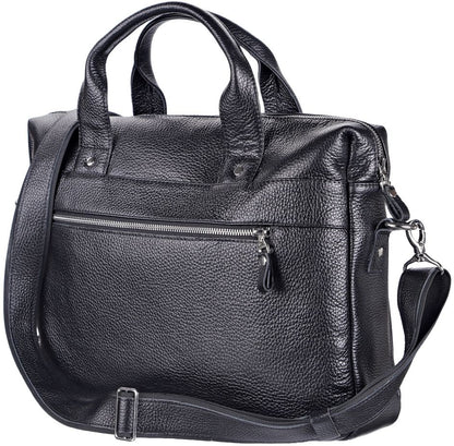 Laptop Bag SHVIGEL 11000 Black Genuine Leather Stylish Design for Professionals