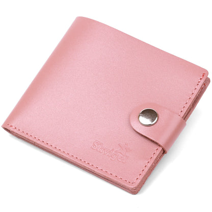 Horizontal Leather Wallet SHVIGEL 16467 Pink Genuine Leather Stylish Design