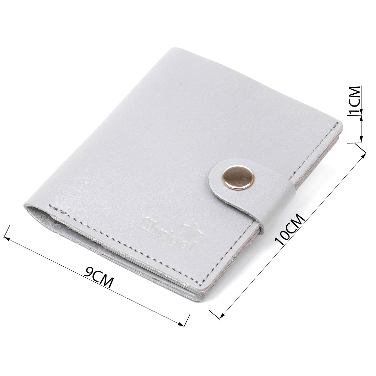 Practical SHVIGEL Leather Wallet 16514 Grey Handmade from Natural Leather