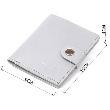 Practical SHVIGEL Leather Wallet 16514 Grey Handmade from Natural Leather