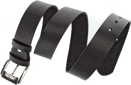 Men's Leather Belt SHVIGEL 10084 Black Genuine Leather Made in Ukraine