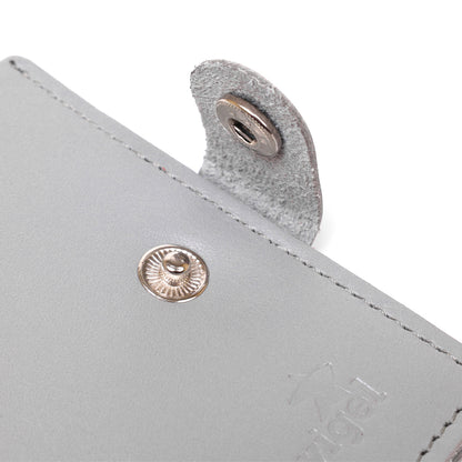 Practical SHVIGEL Leather Wallet 16514 Grey Handmade from Natural Leather