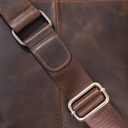 Men's Leather Bag SHVIGEL 11099 Brown Genuine Leather from Ukraine